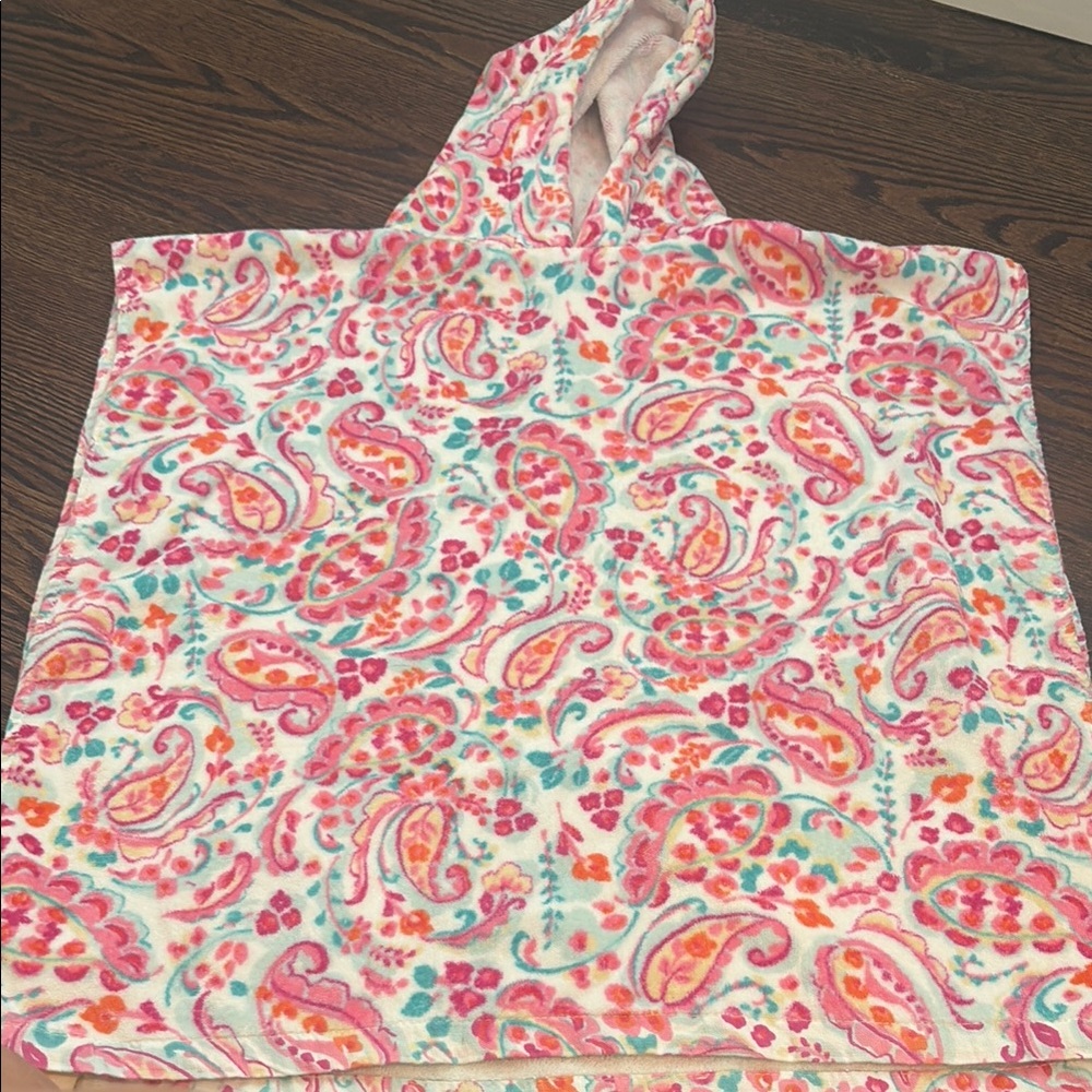 Colorful Paisley Hooded Poncho Towel